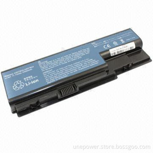 6-cells Laptop Battery, 4,400mAh 11.1V 49W, Replacement for Acer 5920, Black Color